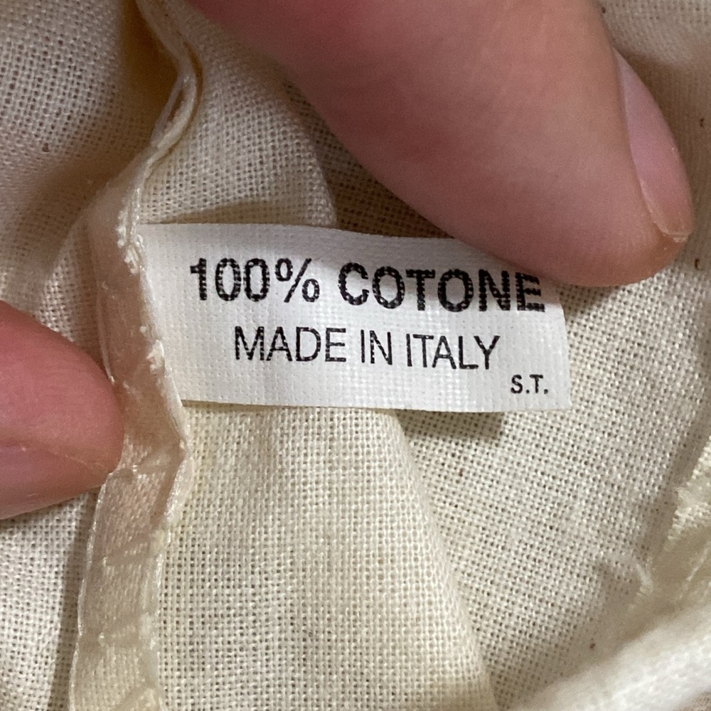 Salvatore Ferragamo Cream Fabric Pouch - Picture 4 of 5